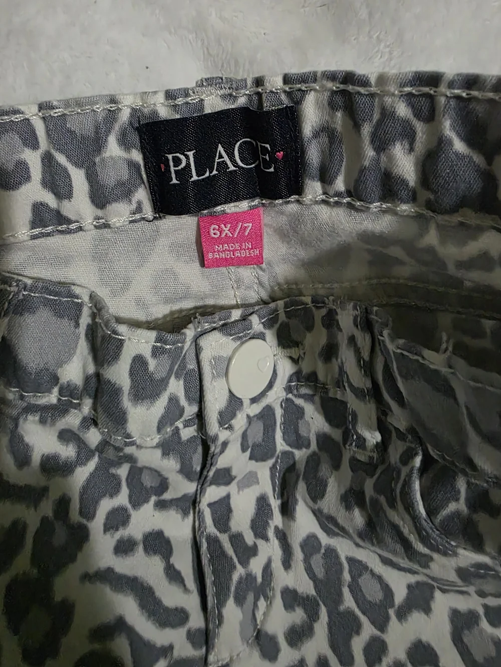 The Children's Place Gray Leopard Print Skinny Jeans